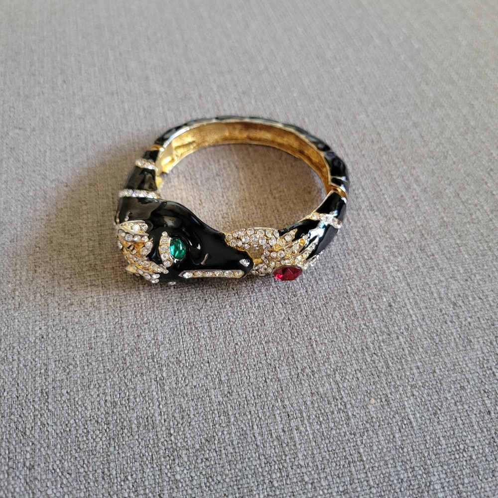 Jeweled horse cuff bracelet 1980s